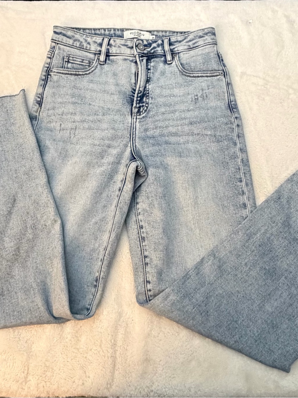 Mid-Rise Light Wash Flare Jeans